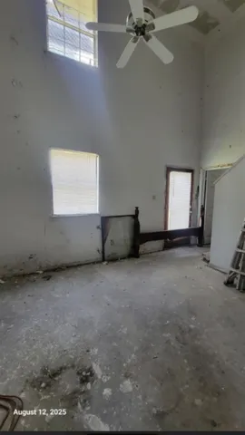 a front view of a house with stairs