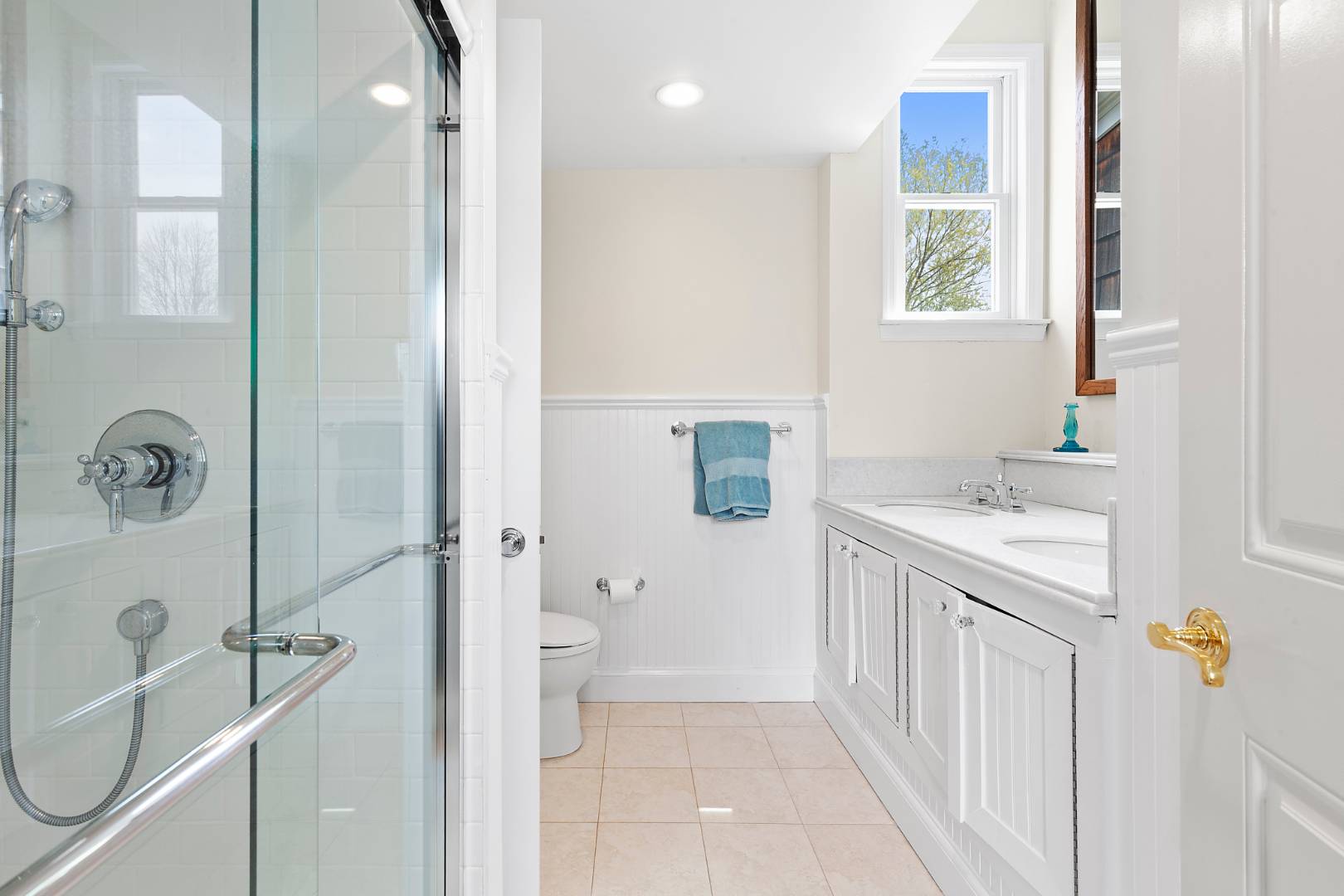 Undisclosed Address Bridgehampton, NY 11932 - Photo 14 of 17 a bathroom with a sink a toilet and shower