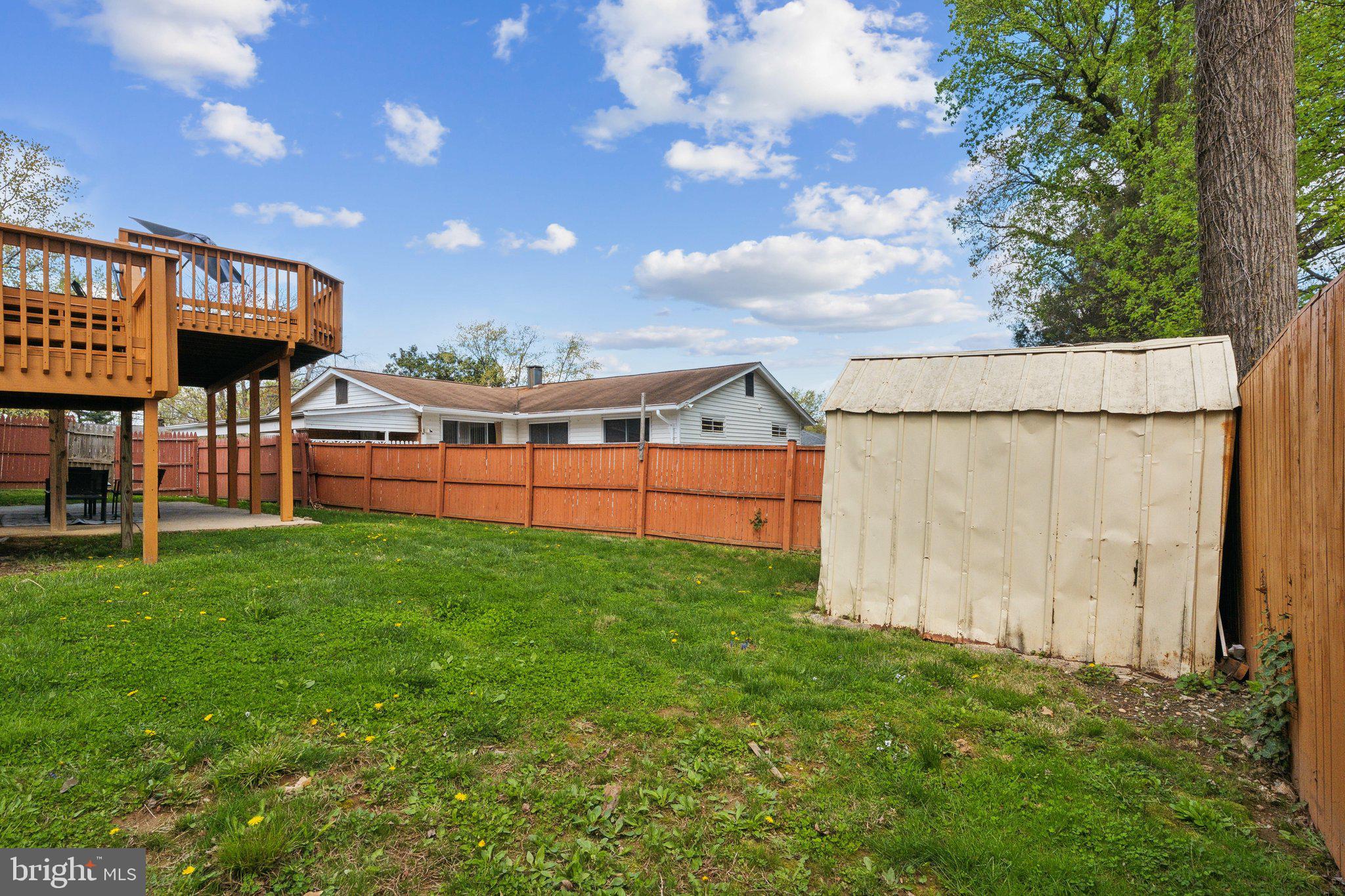 9425 Weaver Street Silver Spring, MD 20901 - Photo 34 of 40 Fenced Backyard w/ Shed
