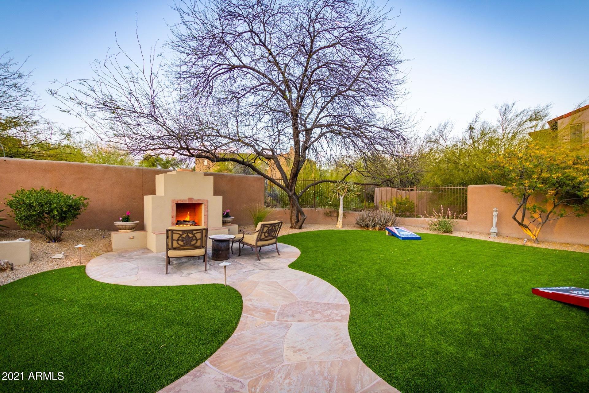 9312 East Mountain Spring Road Scottsdale, AZ 85255 - Photo 41 of 68 Backyard Fireplace