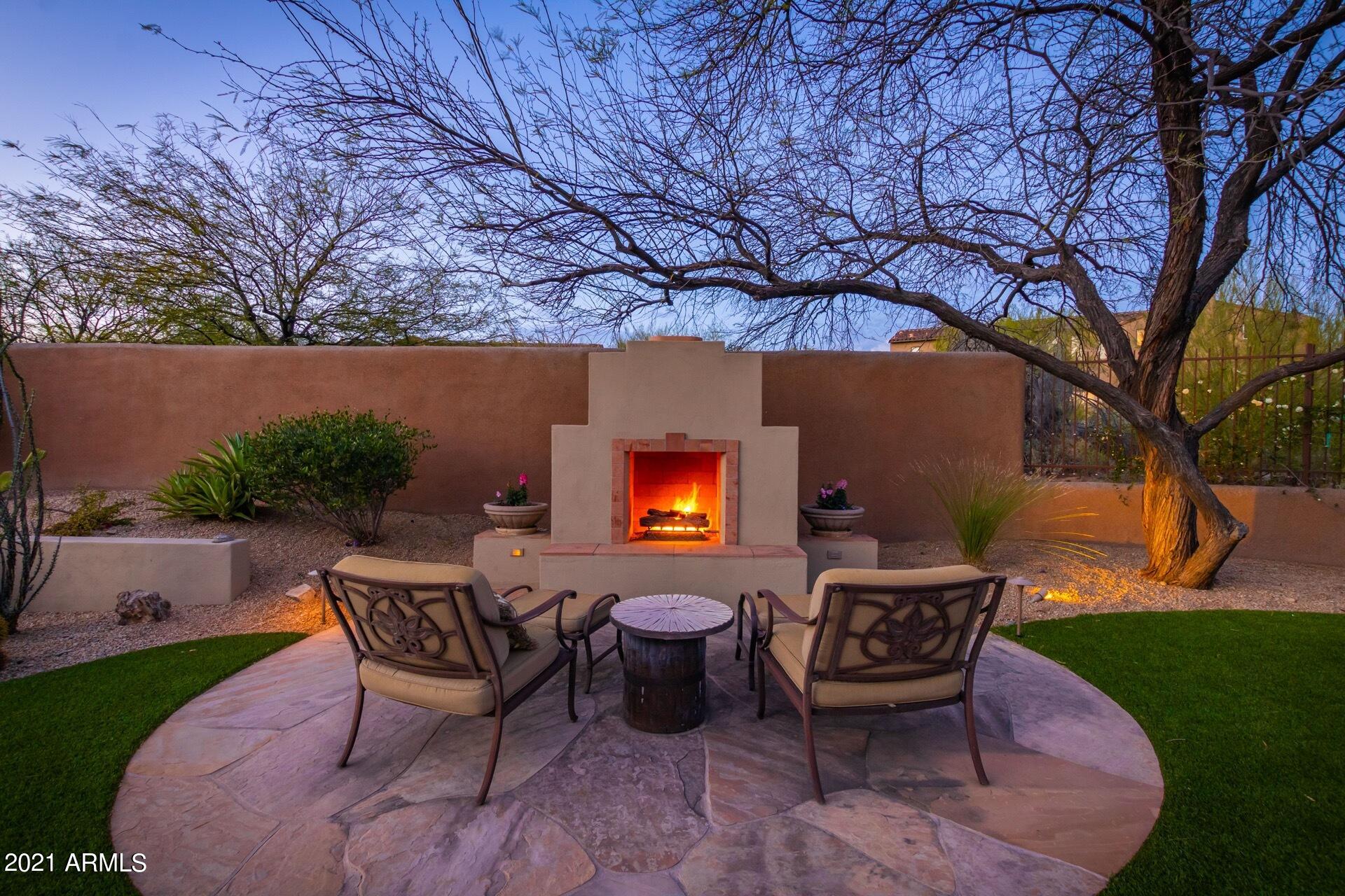 9312 East Mountain Spring Road Scottsdale, AZ 85255 - Photo 48 of 68 Outdoor Fireplace