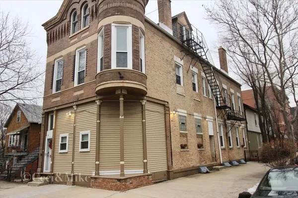 a front view of a building