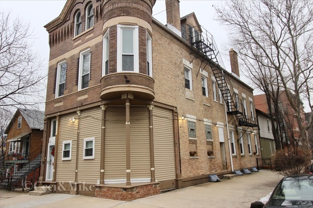 a front view of a building