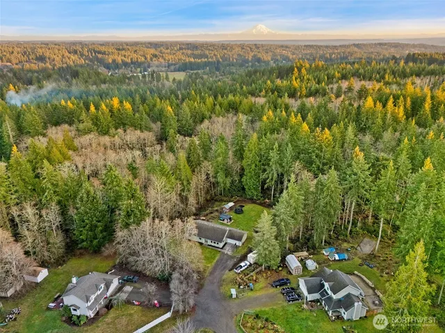 view of a city with lots of trees