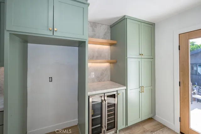 a view of kitchen and utility room