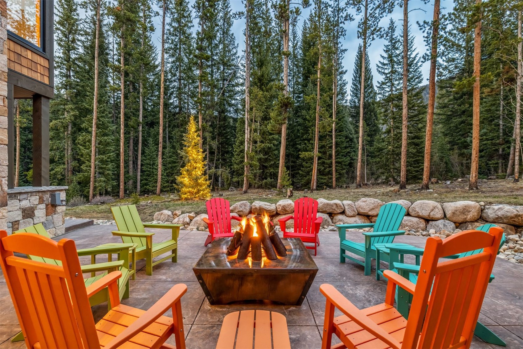 99 Independence Lane Keystone, CO 80435 - Photo 36 of 50 a view of outdoor dining space with a table and chairs