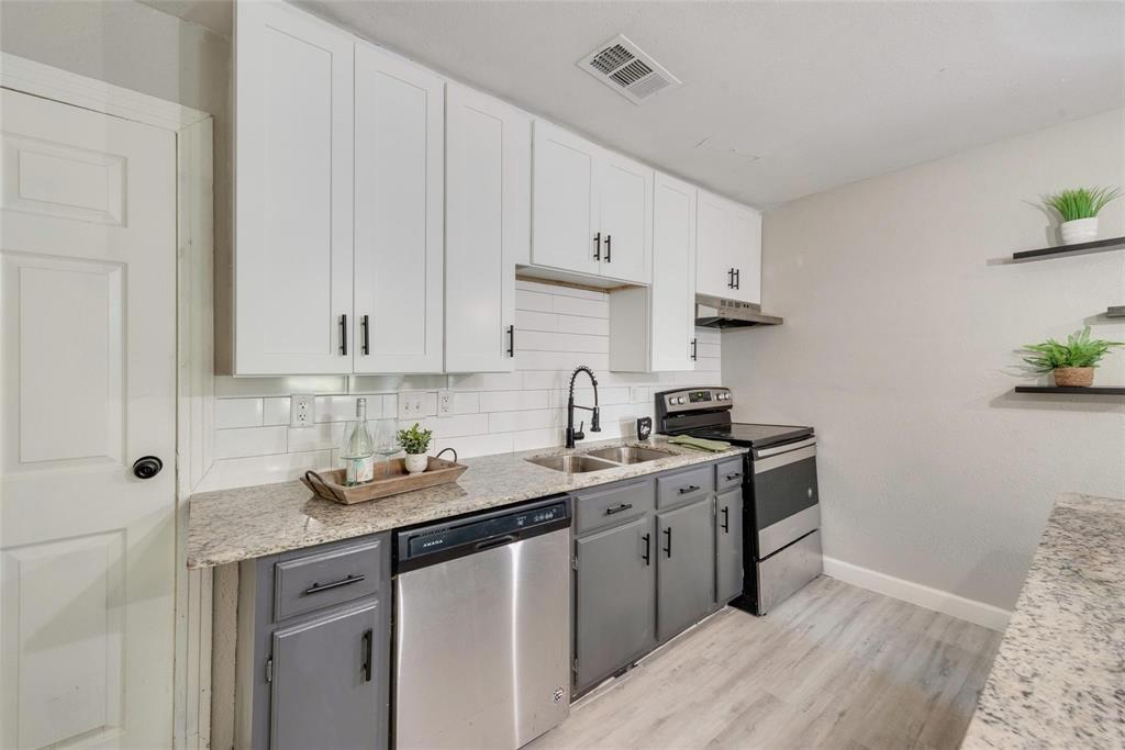 109 Lydia Street Terrell, TX 75160 - Photo 12 of 22 a kitchen with stainless steel appliances granite countertop a sink stove and cabinets