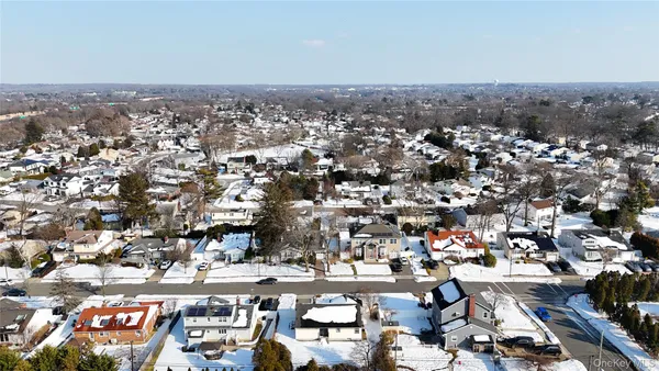 an aerial view of multiple house