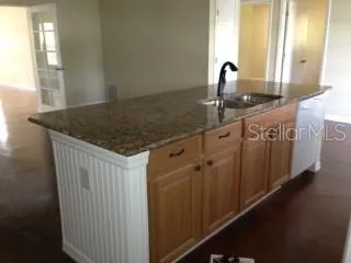 a close view of kitchen sink