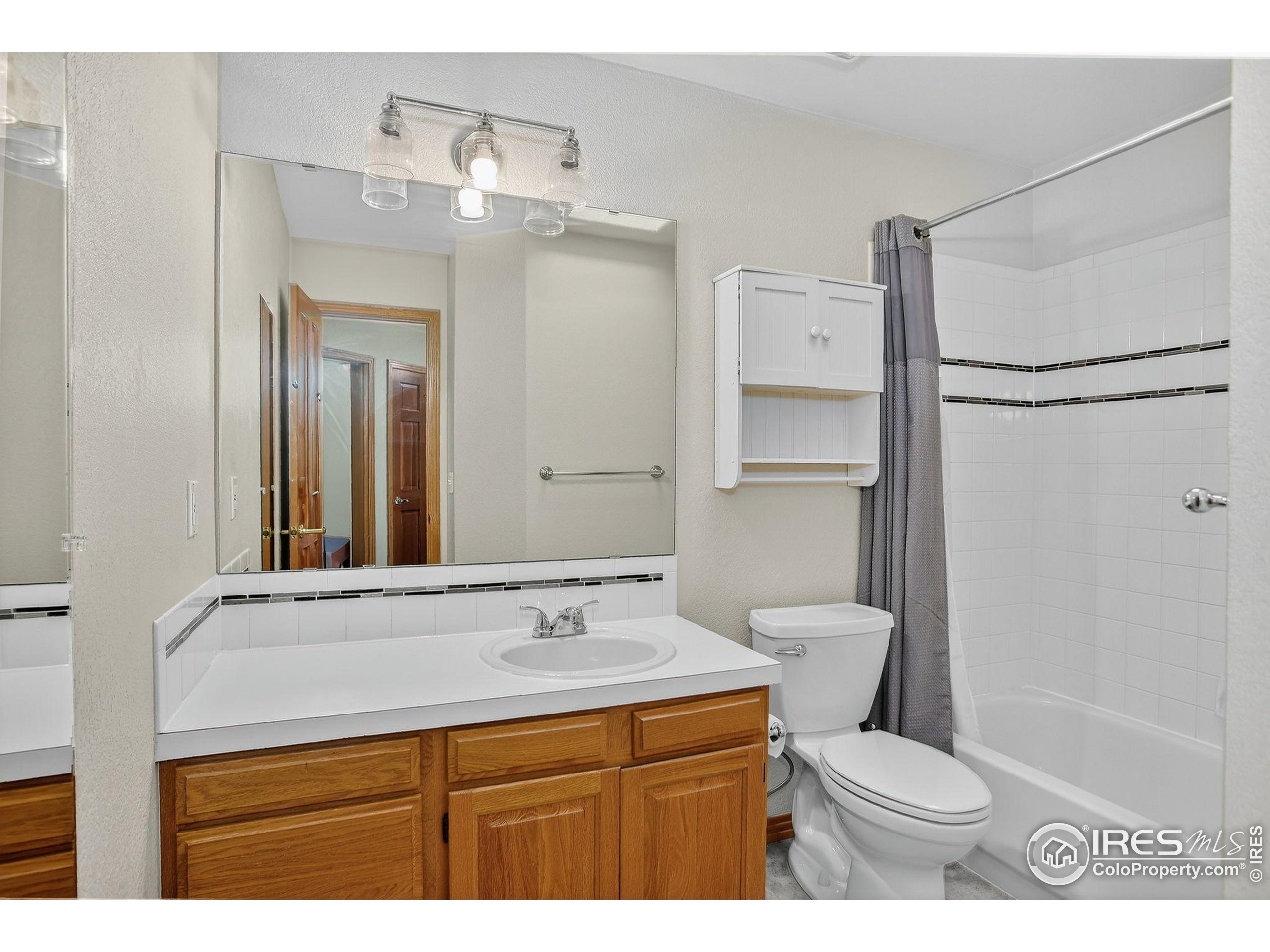 1840 Red Cloud Road Longmont, CO 80504 - Photo 21 of 42 a bathroom with a sink a toilet and shower