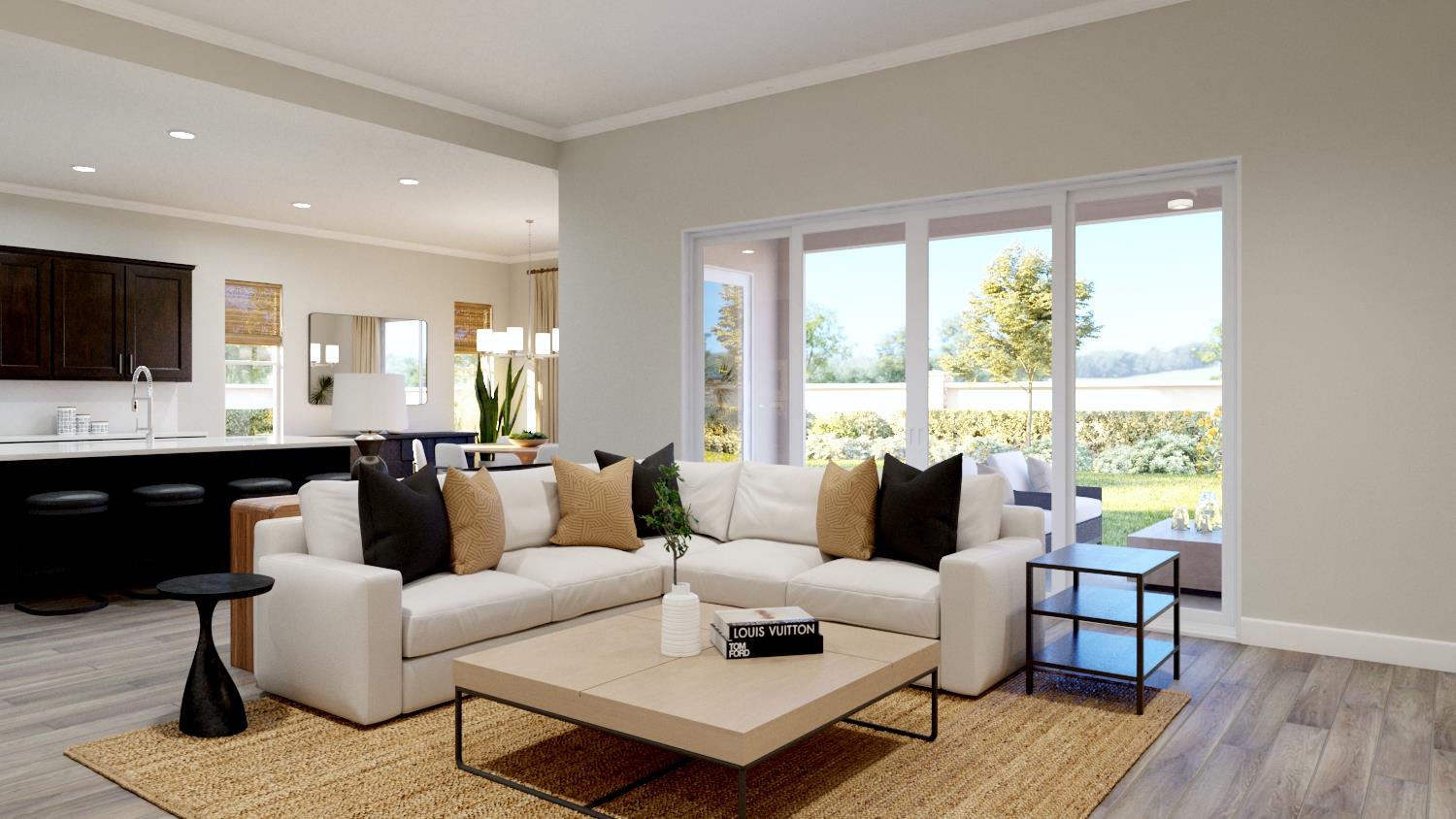 2267 North Renn Lane Clovis, CA 93619 - Photo 7 of 16 (Great Room) Virtual Representation - Not actual Home. Colors, finishes, materials, and selections may vary.