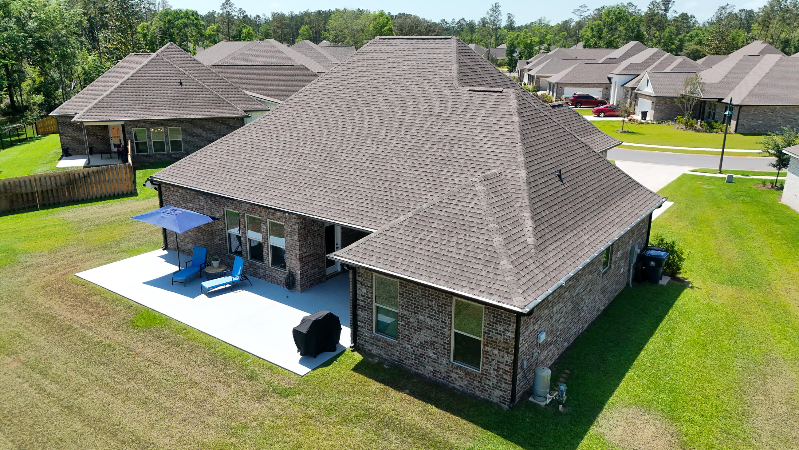 115 Flora Lane Freeport, FL 32439 - Photo 64 of 69 a aerial view of a house with swimming pool and porch