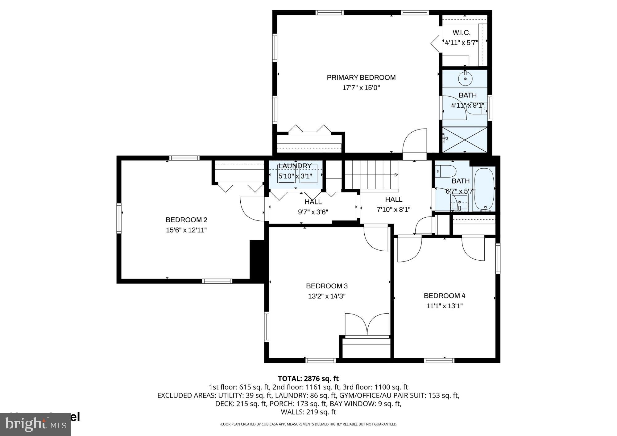 4923 34th Road North Arlington, VA 22207 - Photo 41 of 42 Upper Level floor plan