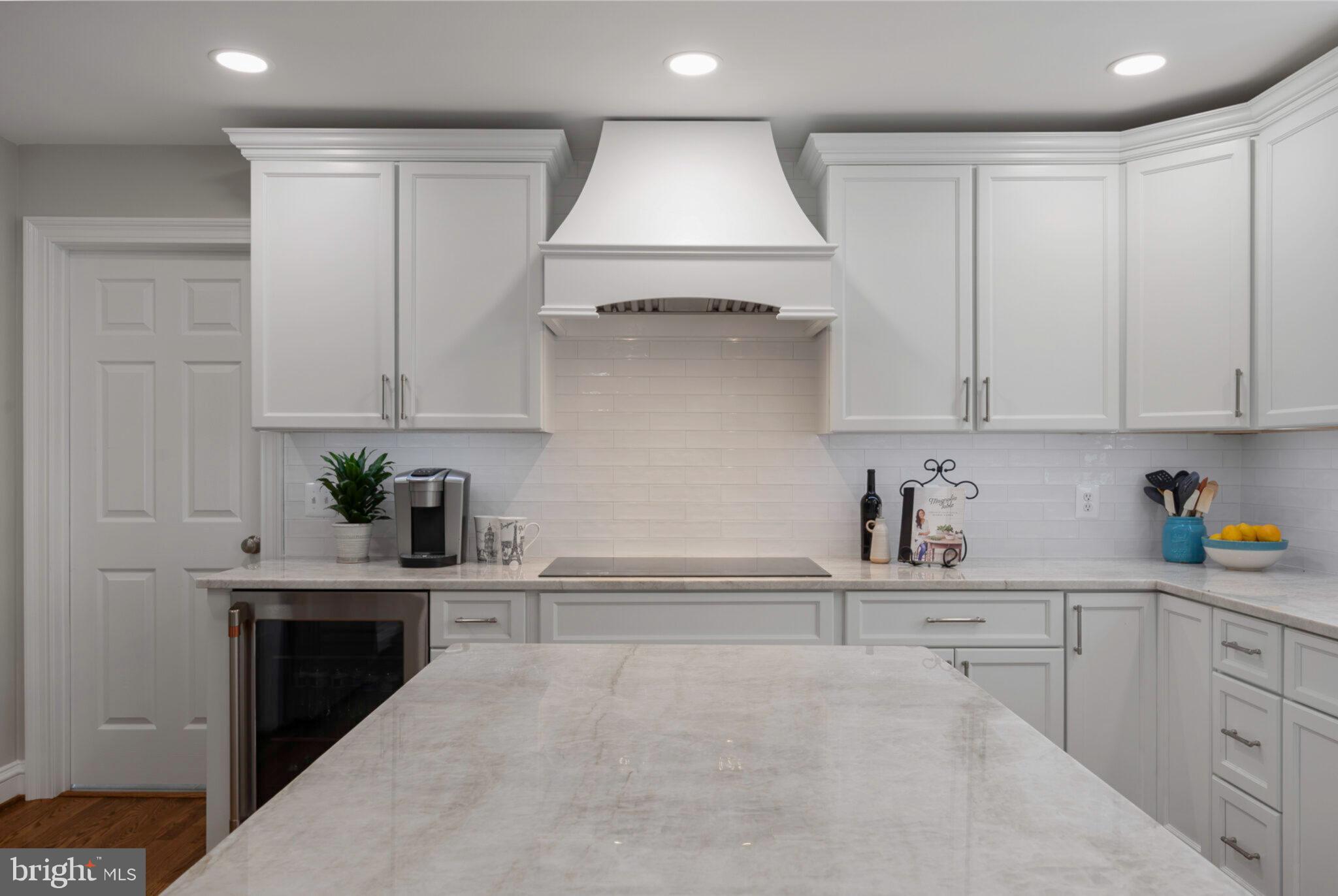 13111 Springdale Estates Road Clifton, VA 20124 - Photo 18 of 109 Massive quartz island, custom hood, & wine fridge