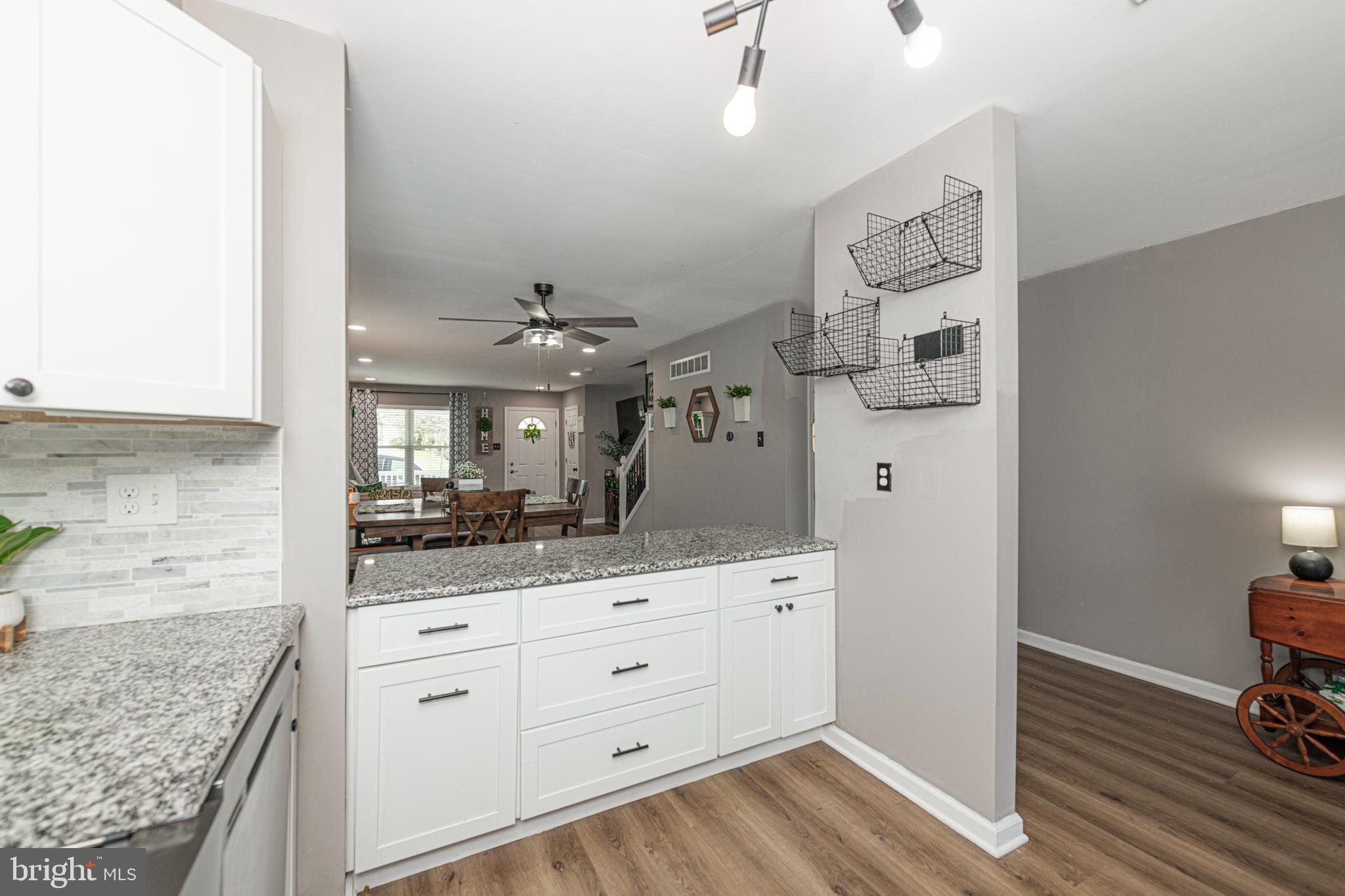 527 May Street Pottstown, PA 19464 - Photo 13 of 43 Updated Kitchen Shaker Cabinets & Granite Counter