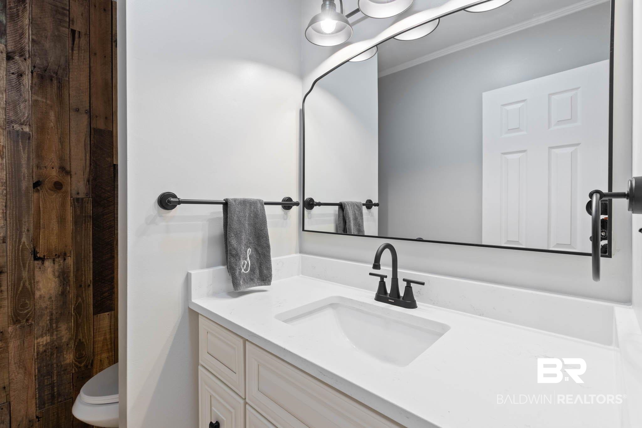 608 Southern Way Daphne, AL 36527 - Photo 17 of 35 Bathroom featuring vanity and ornamental molding