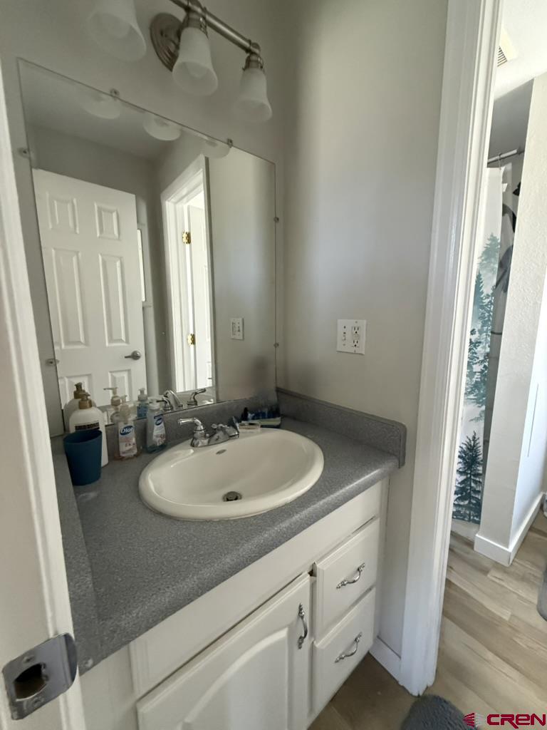 210 Southwest 6th Street Cedaredge, CO 81413 - Photo 8 of 16 a bathroom with a sink and a mirror