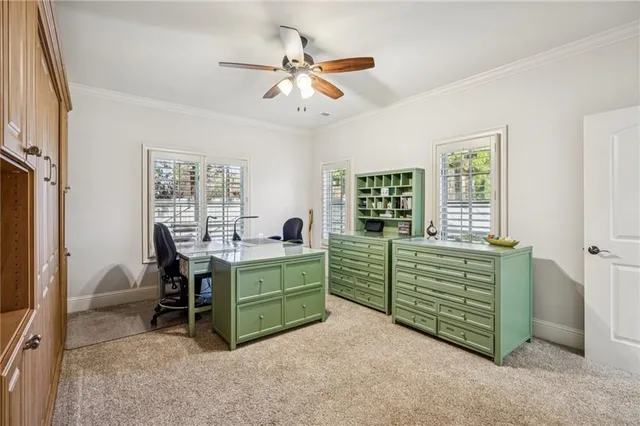 a room with furniture and a dresser
