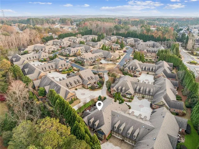 an aerial view of a city