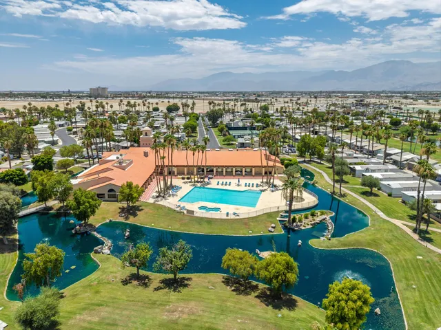 a view of a lake with a city