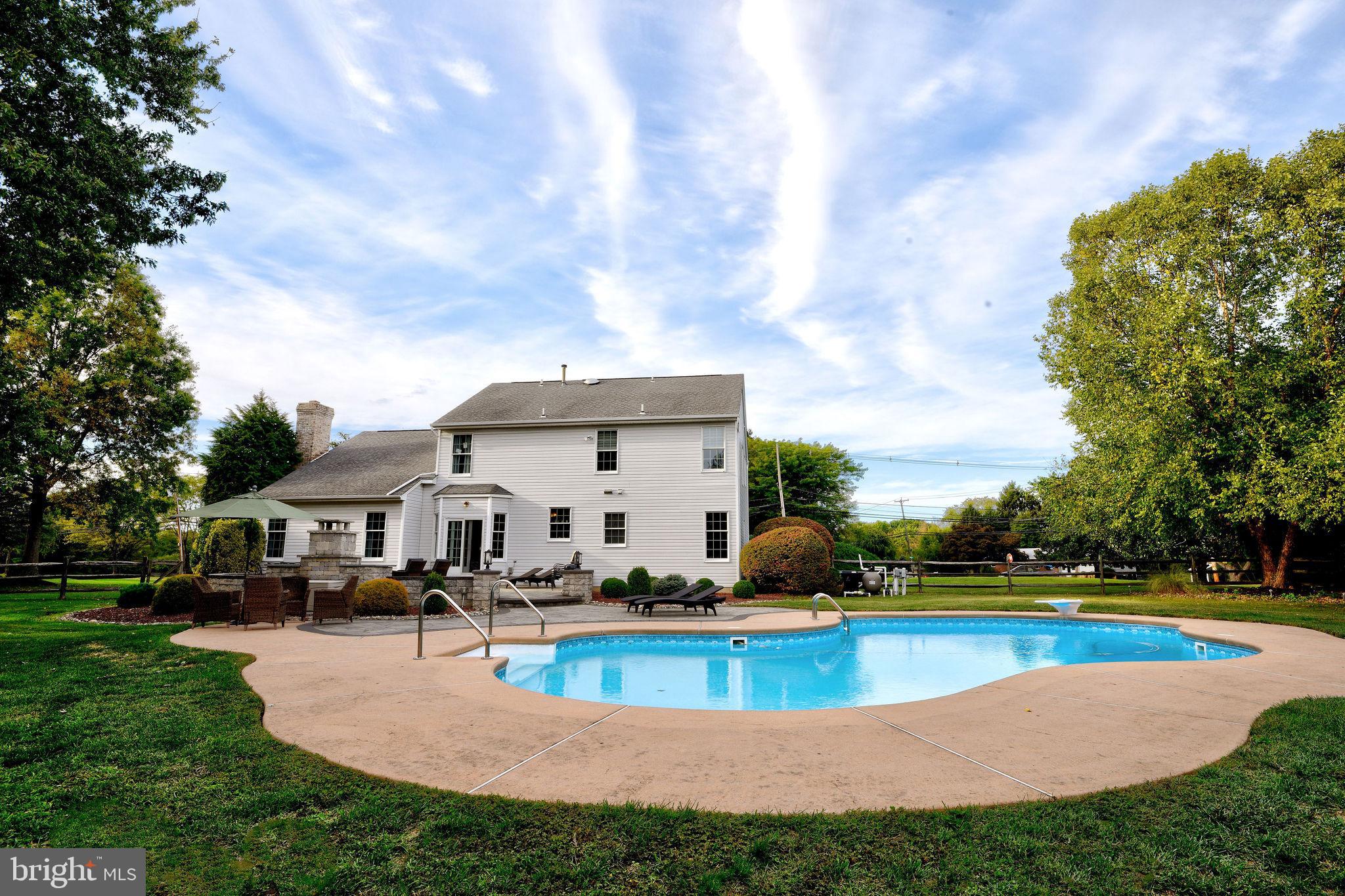 114 Tindall Road Robbinsville, NJ 08691 - Photo 55 of 59 Back of Home w/ Salt Water Pool