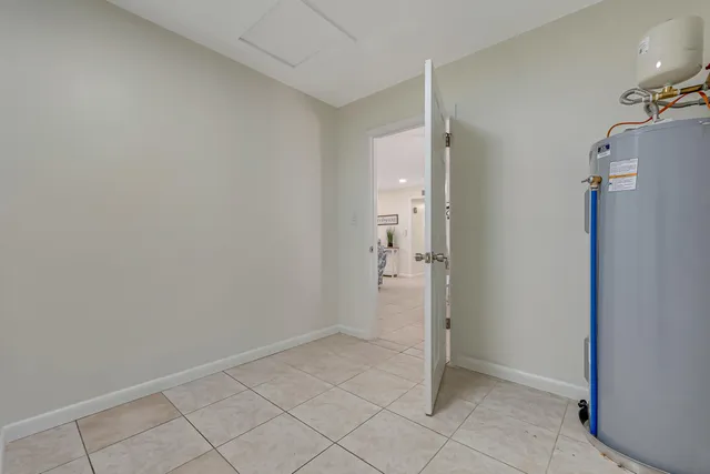 a view of an empty room with a balcony