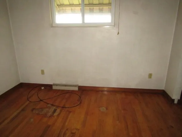 an empty room with a window