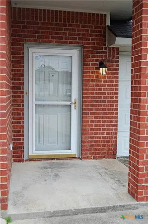 a view of front door of house