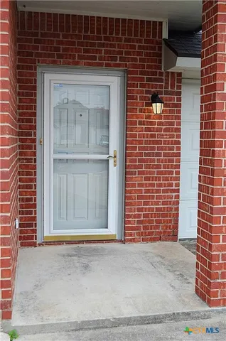 a view of front door of house