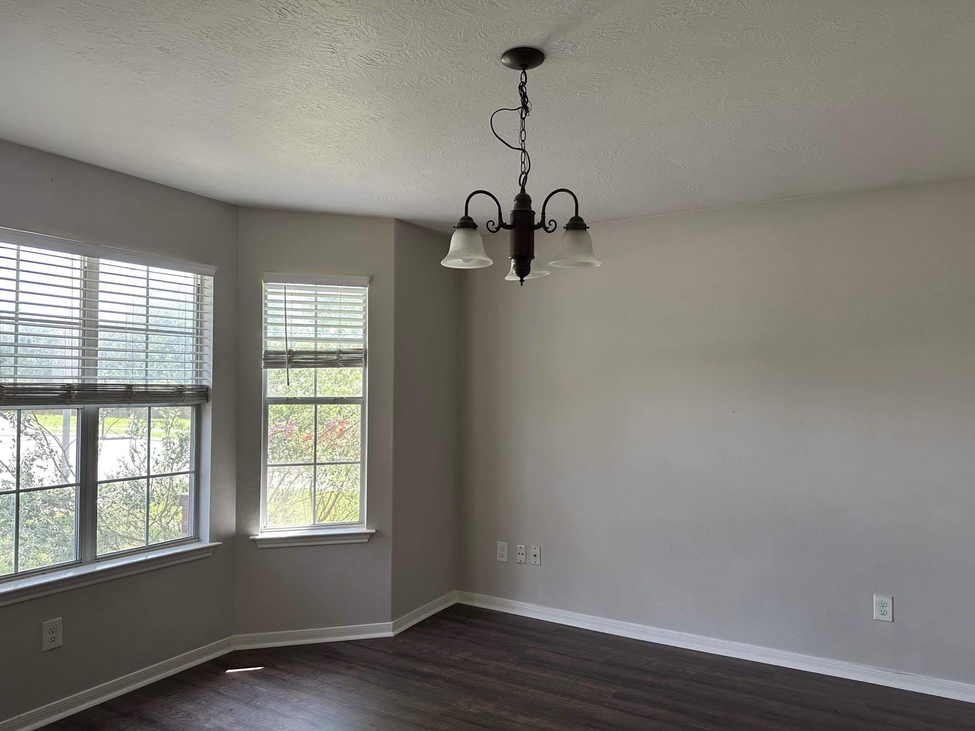 1034 Junction Court Rosenberg, TX 77471 - Photo 8 of 19 a view of an empty room with wooden floor and windows