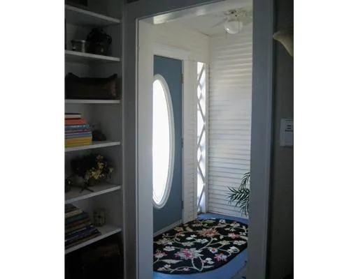 a view of a hallway and window