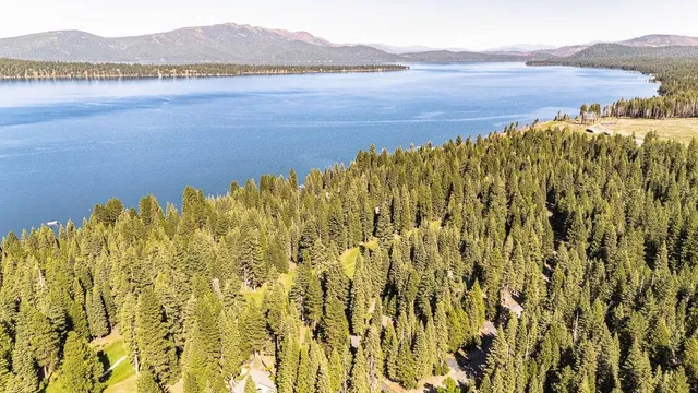 a view of lake and mountain