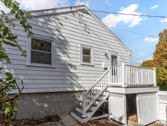 a front view of a house with a balcony