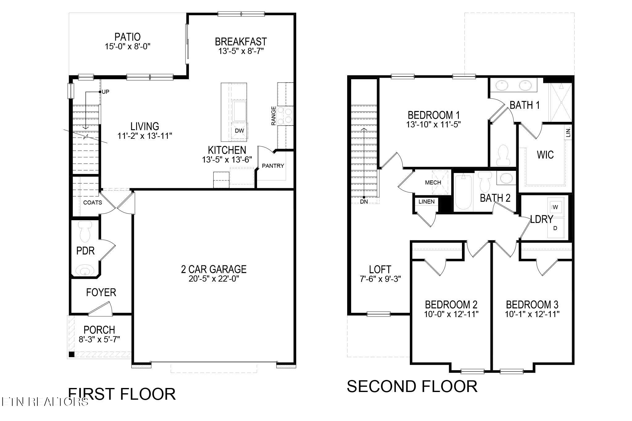 272 Neals Lndg Road Southeast Knoxville, TN 37924 - Photo 2 of 2 Craig Traditon Floor Plan 2048x1365