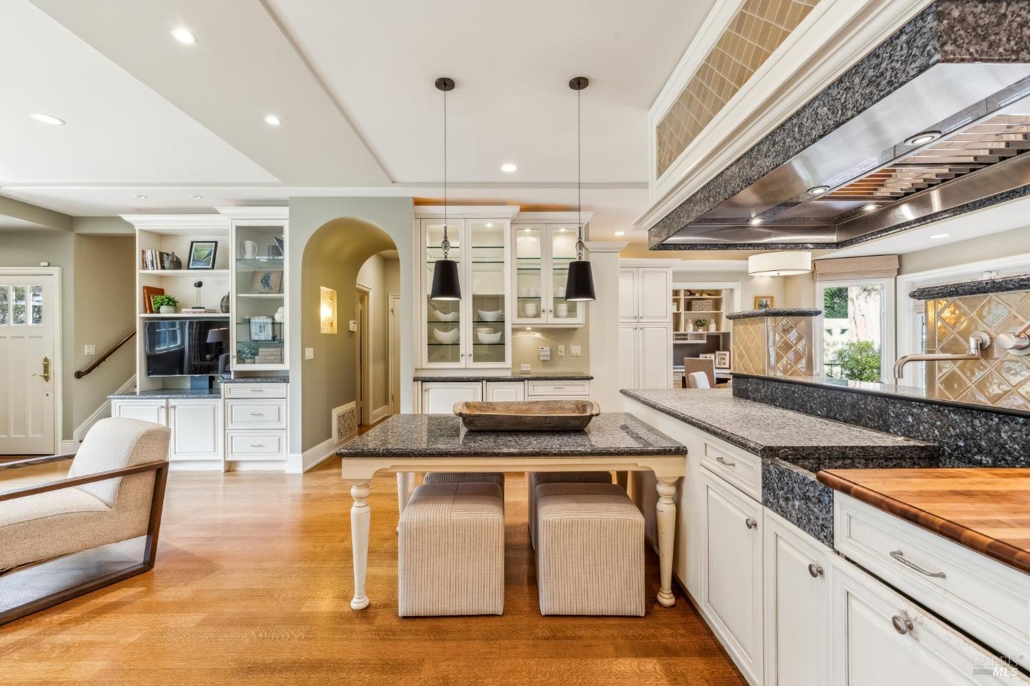 110 Mountain View Avenue San Rafael, CA 94901 - Photo 21 of 83 Big stone kitchen with a pantry toom and small office