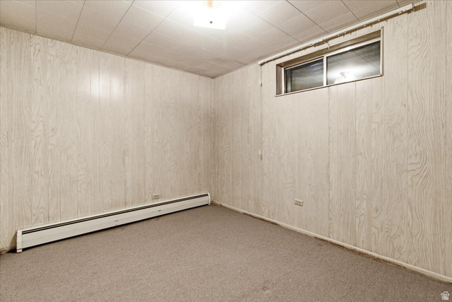 217 East 400 South Spring City, UT 84662 - Photo 39 of 71 Finished basement featuring a baseboard heating unit and carpet floors