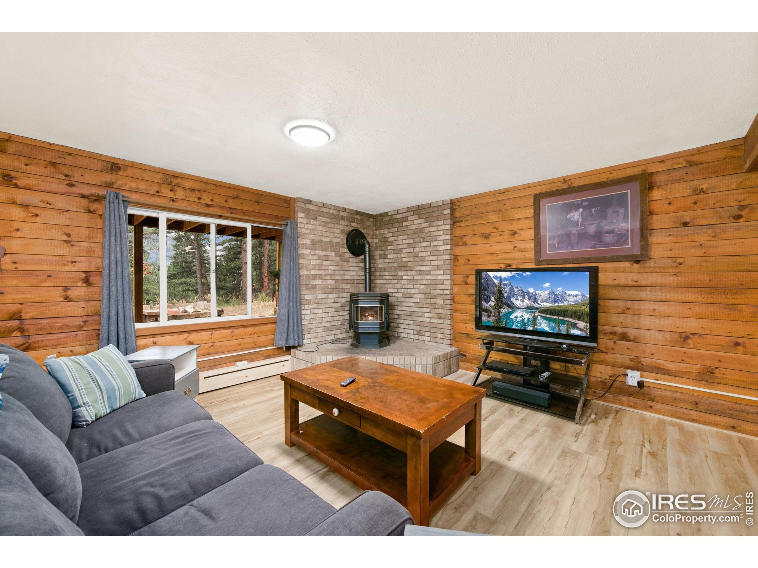 269 Cox Court Bellvue, CO 80512 - Photo 24 of 47 a living room with furniture and a flat screen tv