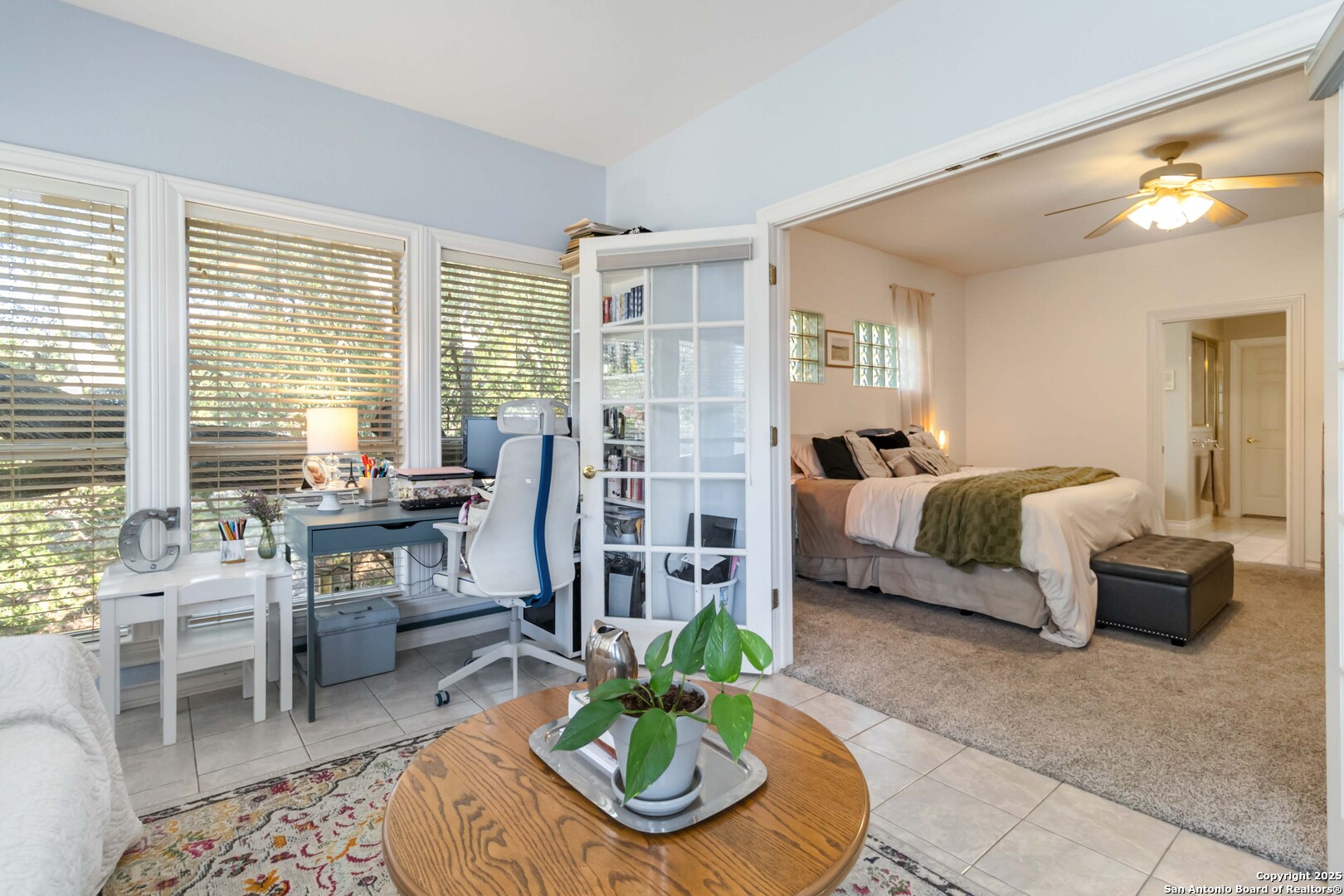 339 Long Meadow Spring Branch, TX 78070 - Photo 30 of 53 a bedroom with bed and a couch