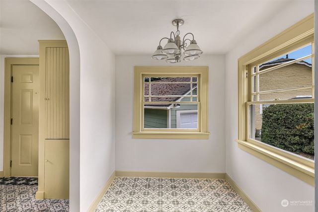 a view of a livingroom with a window