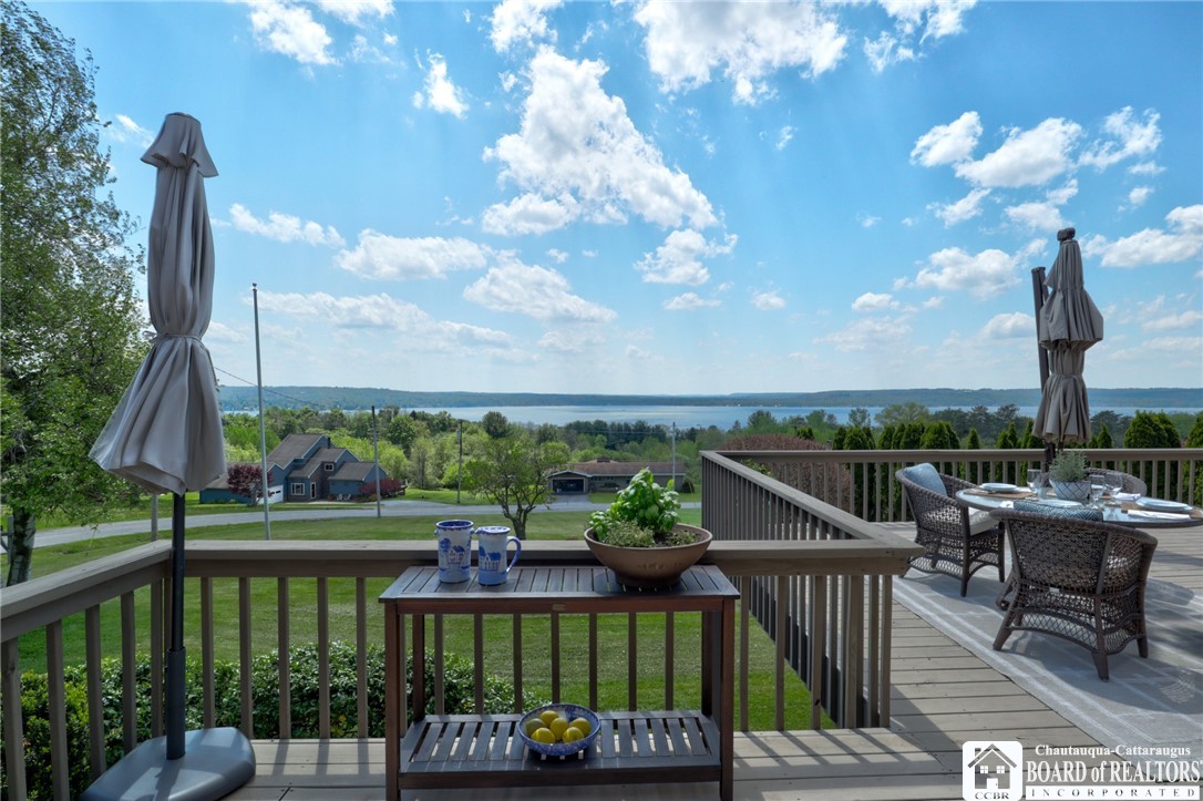 4128 Alm Road Ellery, NY 14712 - Photo 9 of 44 Deck overlooking Chautauqua Lake