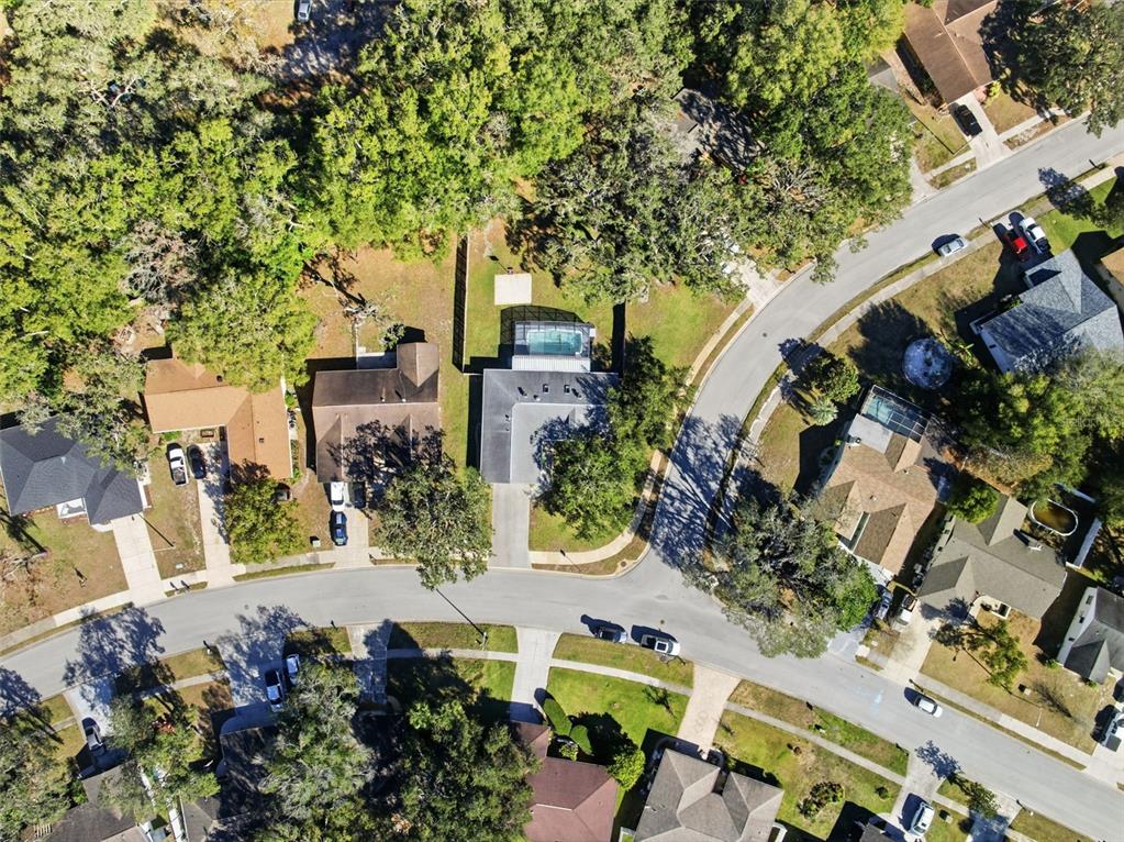 12515 Shadow Ridge Boulevard Hudson, FL 34669 - Photo 41 of 43 an aerial view of a house with a yard and garden