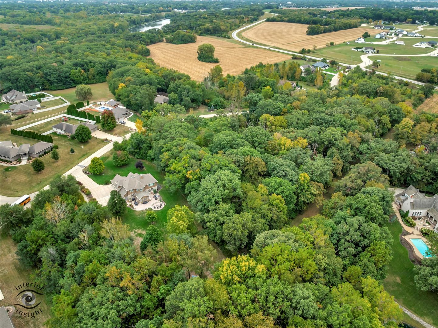 1785 Indian Trail Kankakee, IL 60901 - Photo 13 of 17 an aerial view of residential house with outdoor space and trees all around