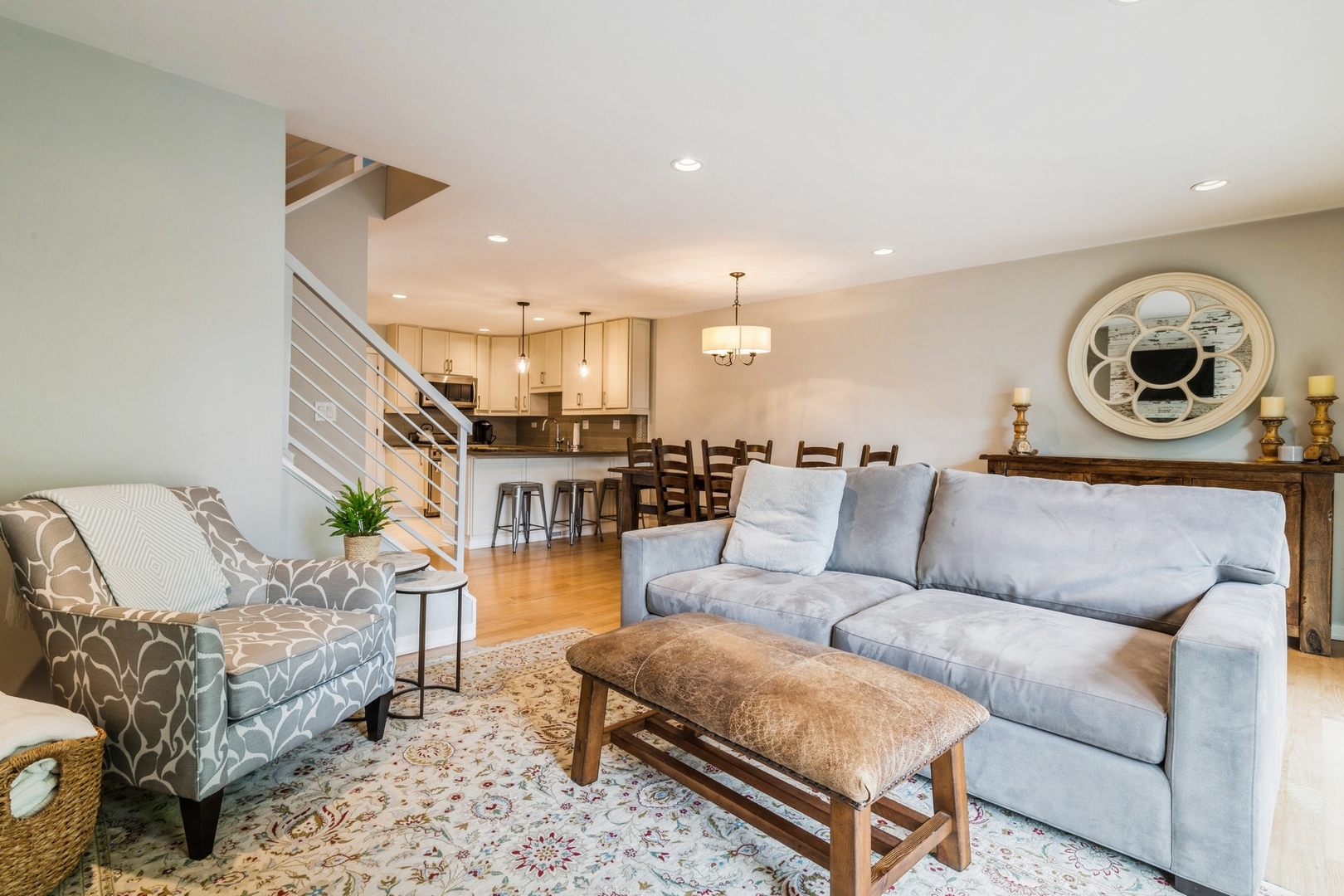 1063 Busse Highway Park Ridge, IL 60068 - Photo 4 of 16 a living room with furniture and a wooden floor