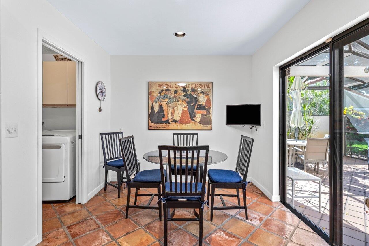 19 Glens Drive West Boynton Beach, FL 33436 - Photo 21 of 69 a view of a dining room with furniture window and outside view