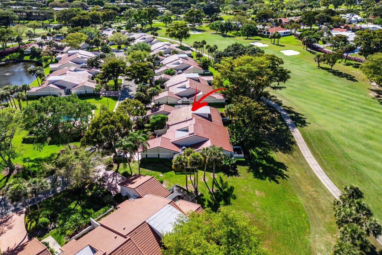 19 Glens Drive West Boynton Beach, FL 33436 - Photo 44 of 69 an aerial view of residential house with outdoor space and swimming pool