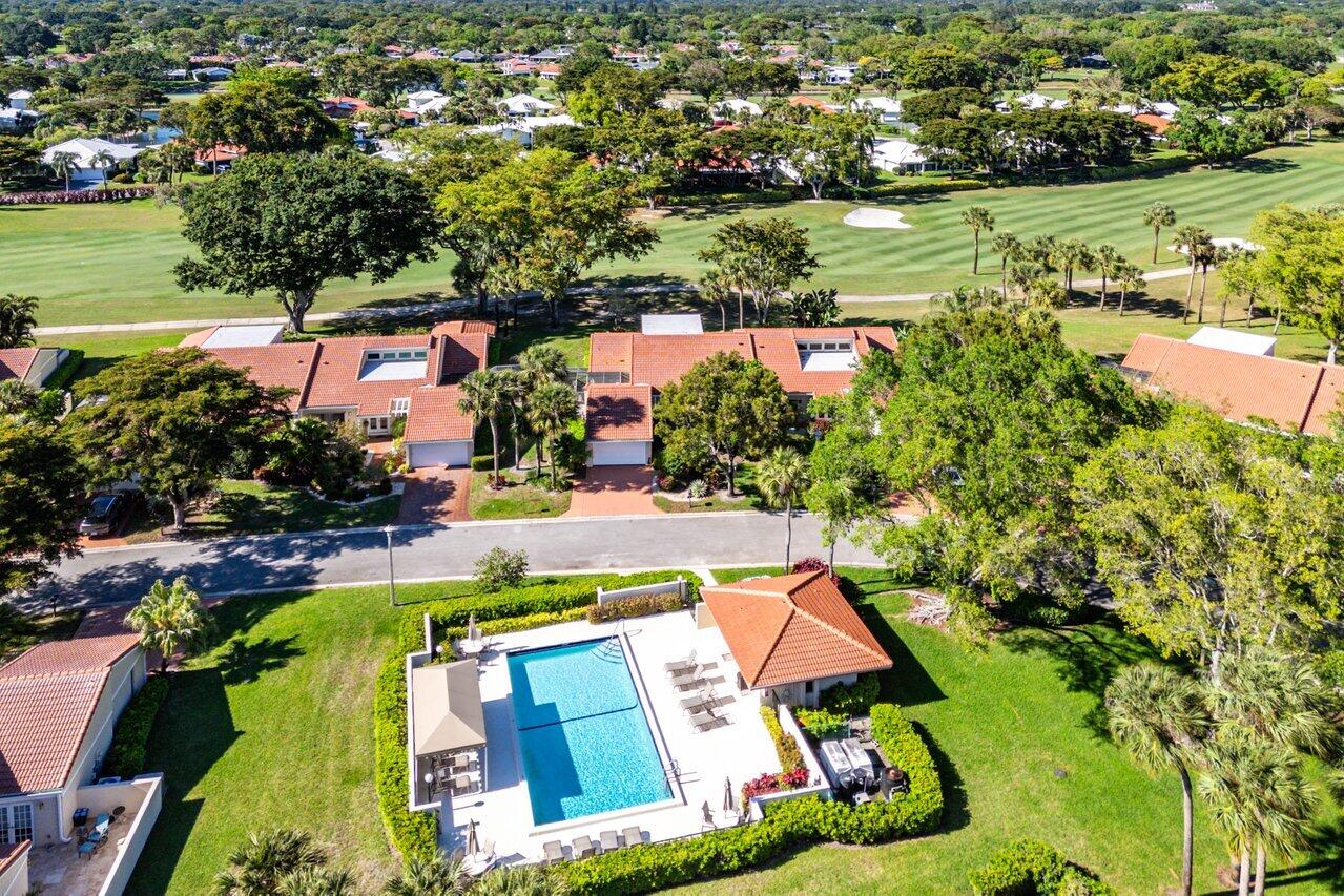 19 Glens Drive West Boynton Beach, FL 33436 - Photo 48 of 69 an aerial view of residential houses with outdoor space and swimming pool