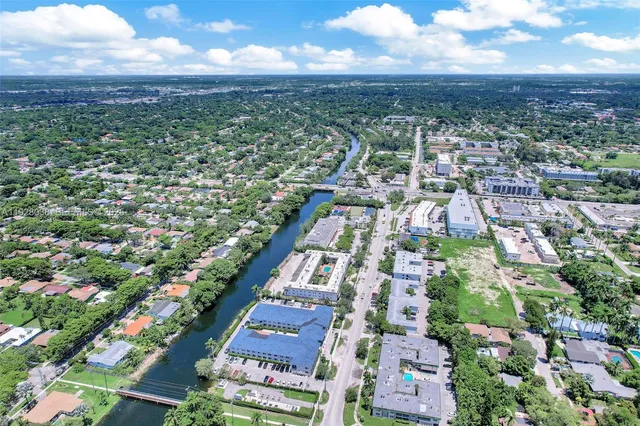 an aerial view of residential building with outdoor space