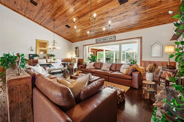 an outdoor space with swimming pool