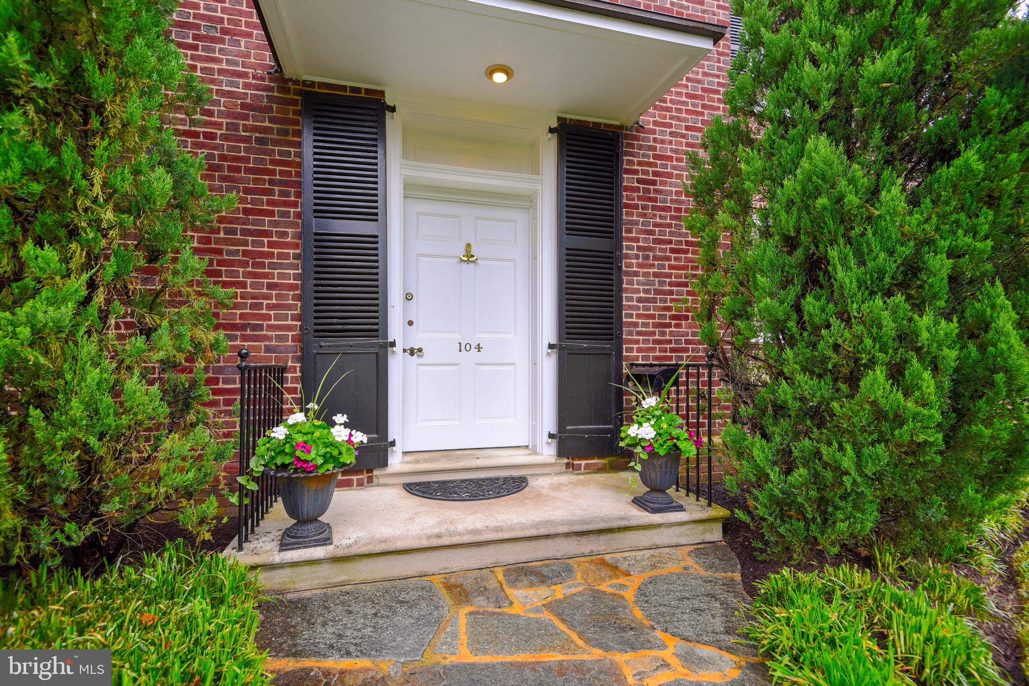 104 Tunbridge Road Baltimore, MD 21212 - Photo 62 of 62 Shuttered original front door & fieldstone walk