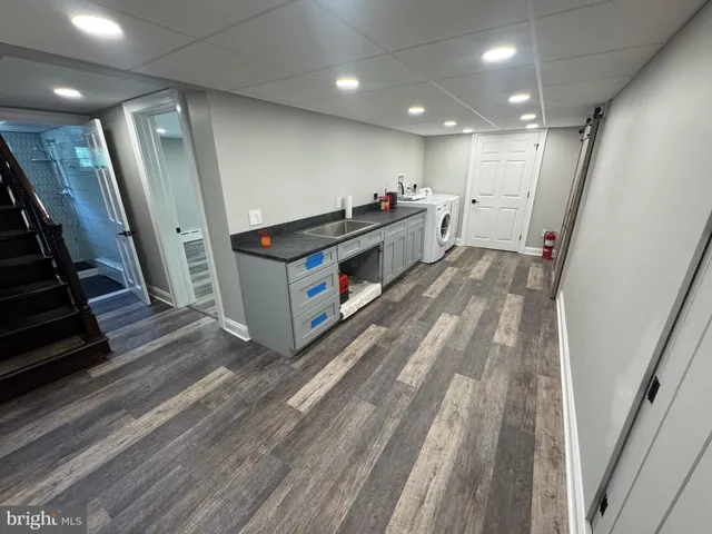 a view of kitchen and utility room